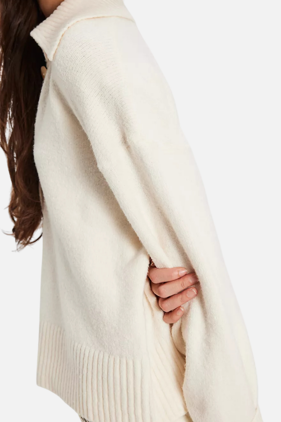 Free People Trading Up Polo in Ivory