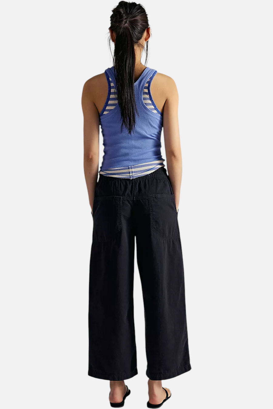 Free People Women's Easy Peasy Pull-On Jeans in Black