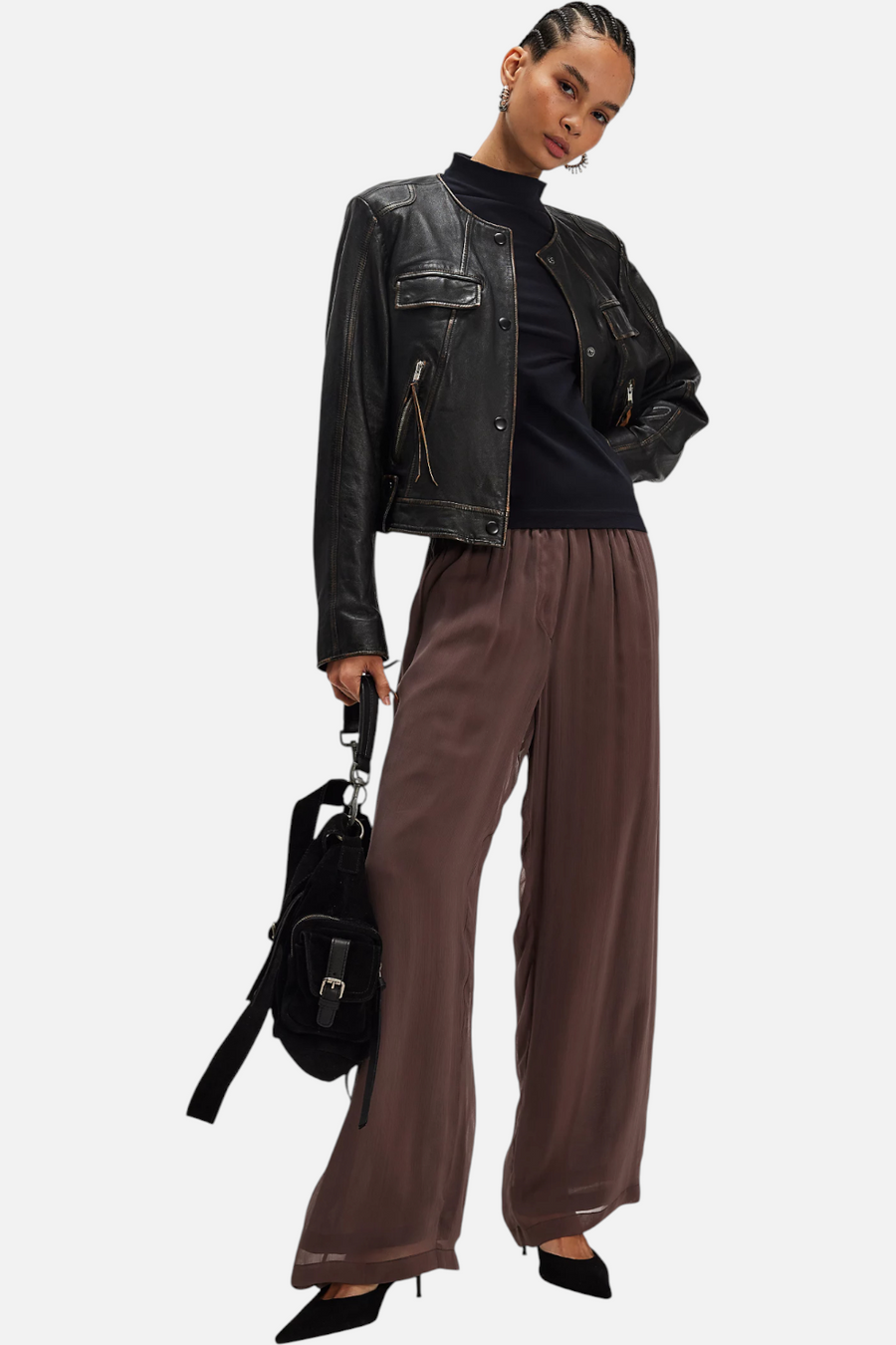Free People Women's We the Free Kenzie Long Sleeve in Black