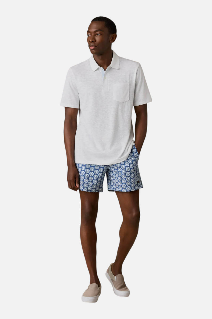 Faherty All Day Swim Trunk in Blue Cream Suns