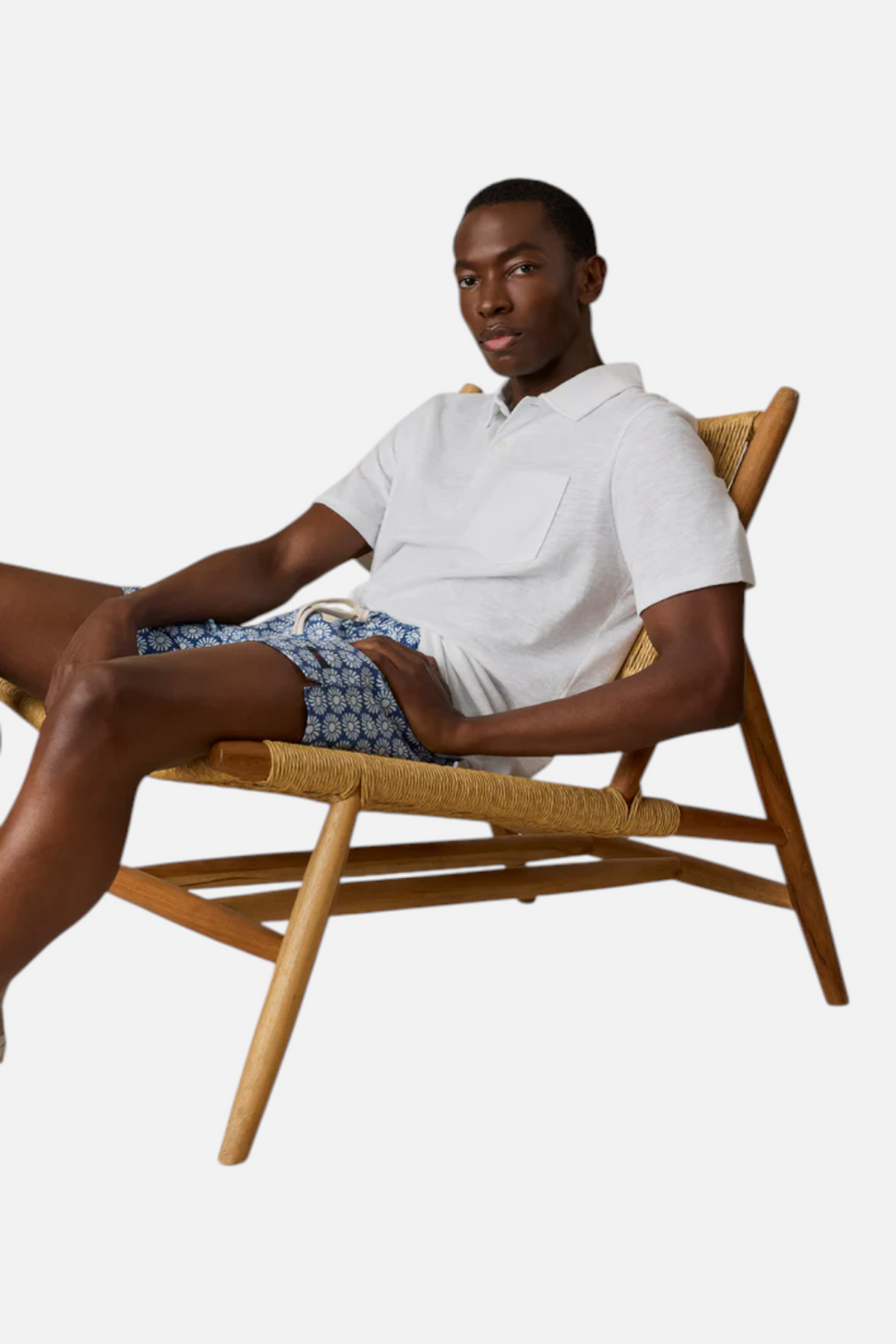 Faherty All Day Swim Trunk in Blue Cream Suns