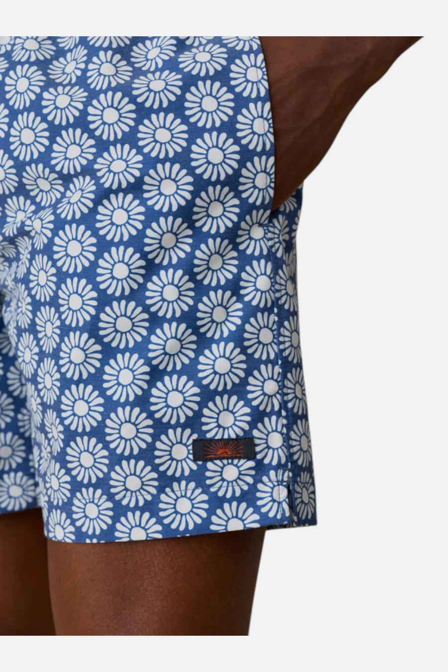 Faherty All Day Swim Trunk in Blue Cream Suns