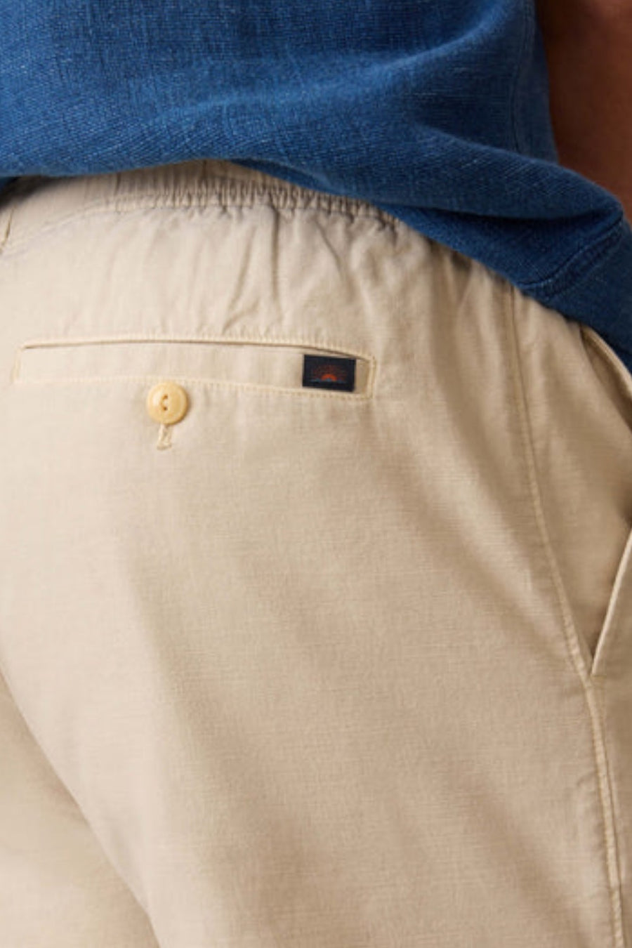 Faherty Essential Drawstring Short in Stone