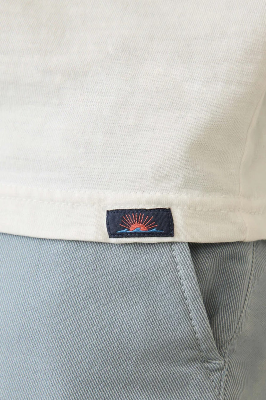 Faherty Sunwashed Pocket Tee in White