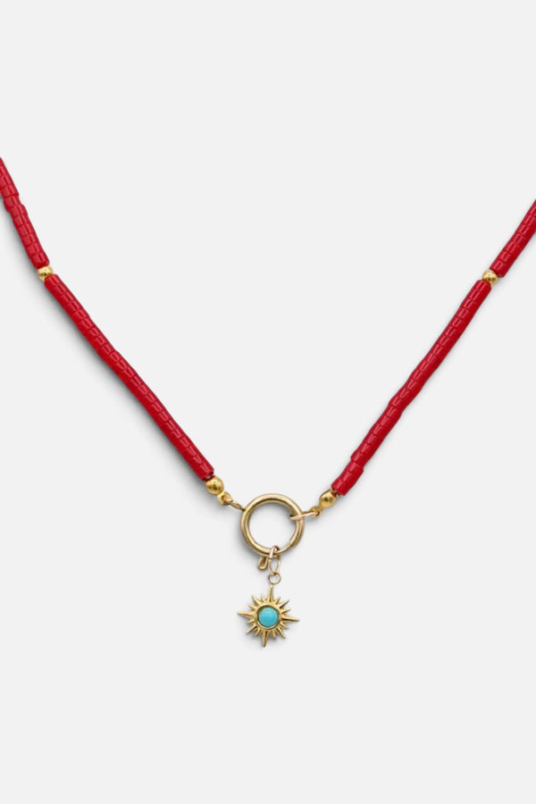 Farrah B Color Me Happy Necklace in Red