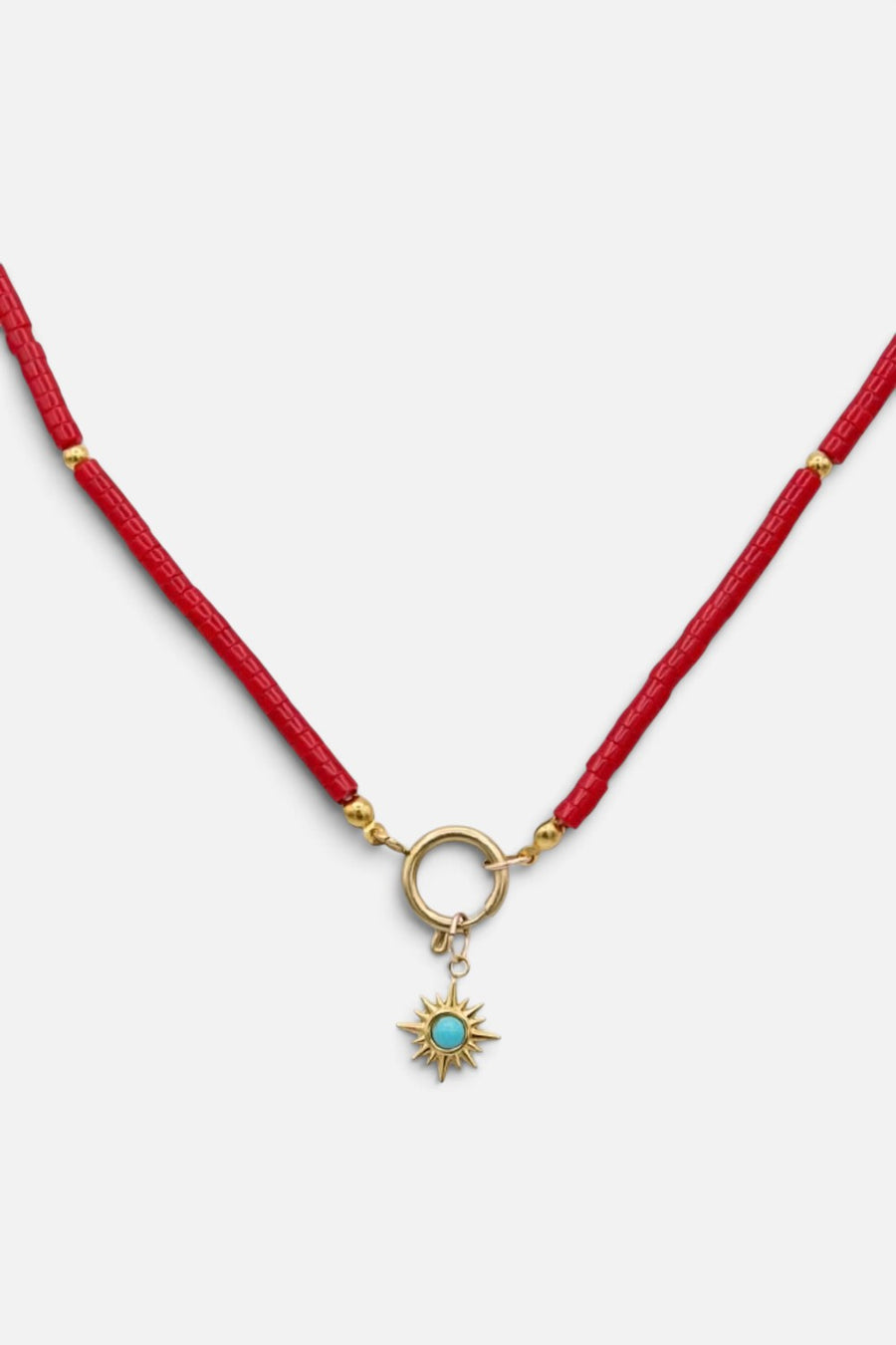 Farrah B Color Me Happy Necklace in Red