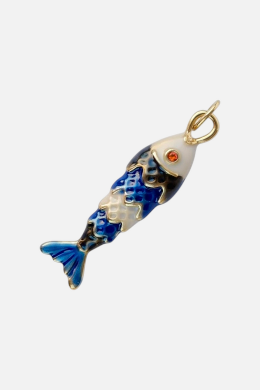 Farrah B Large Fish Charm in Blue