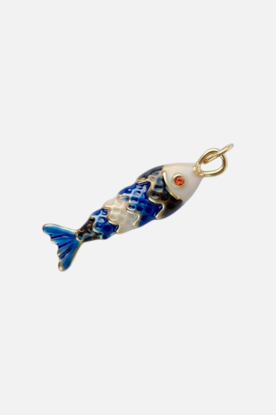 Farrah B Large Fish Charm in Blue
