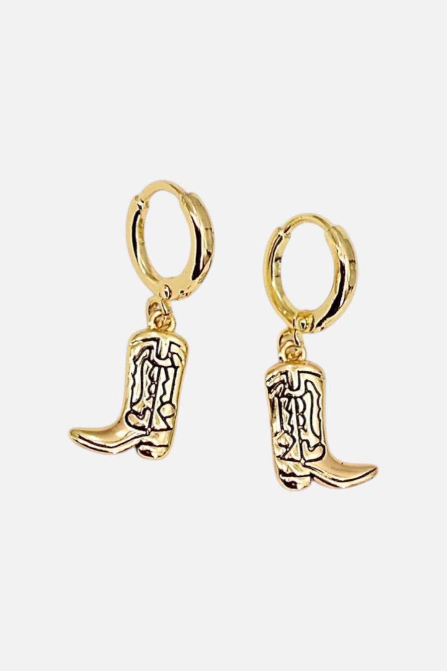 Farrah B Out West Huggies Earrings in Gold