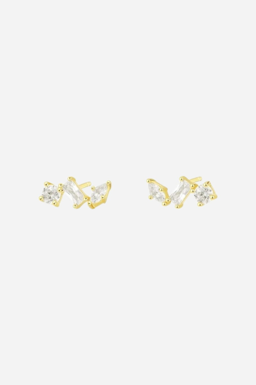 Farrah B Clear As Day Stud Earrings