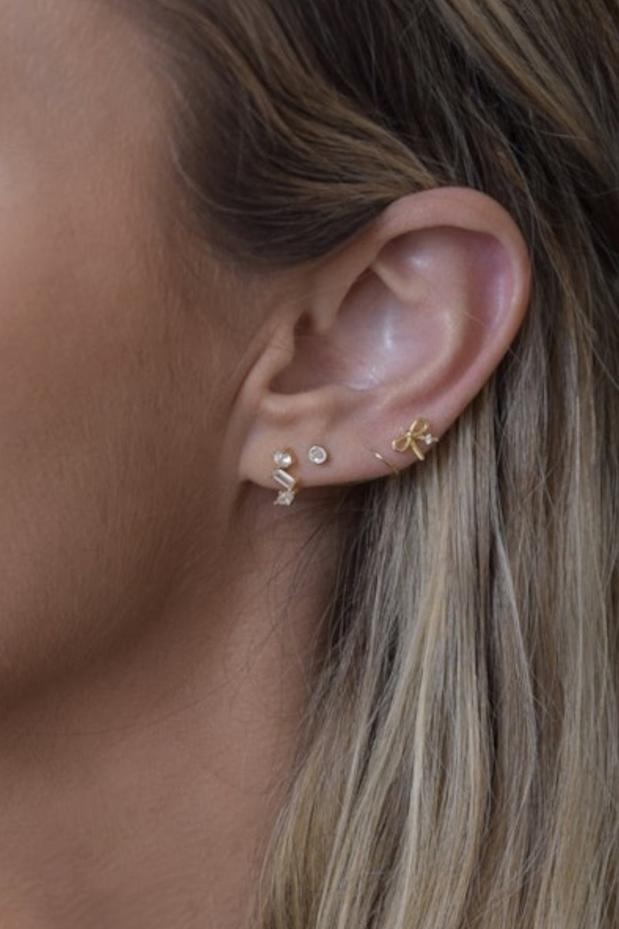 Farrah B Clear As Day Stud Earrings
