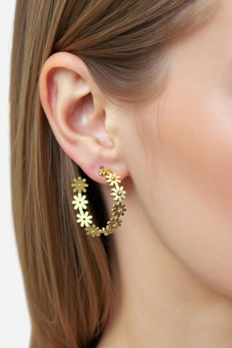 Farrah B Oopsy Daisy Hoop Earrings