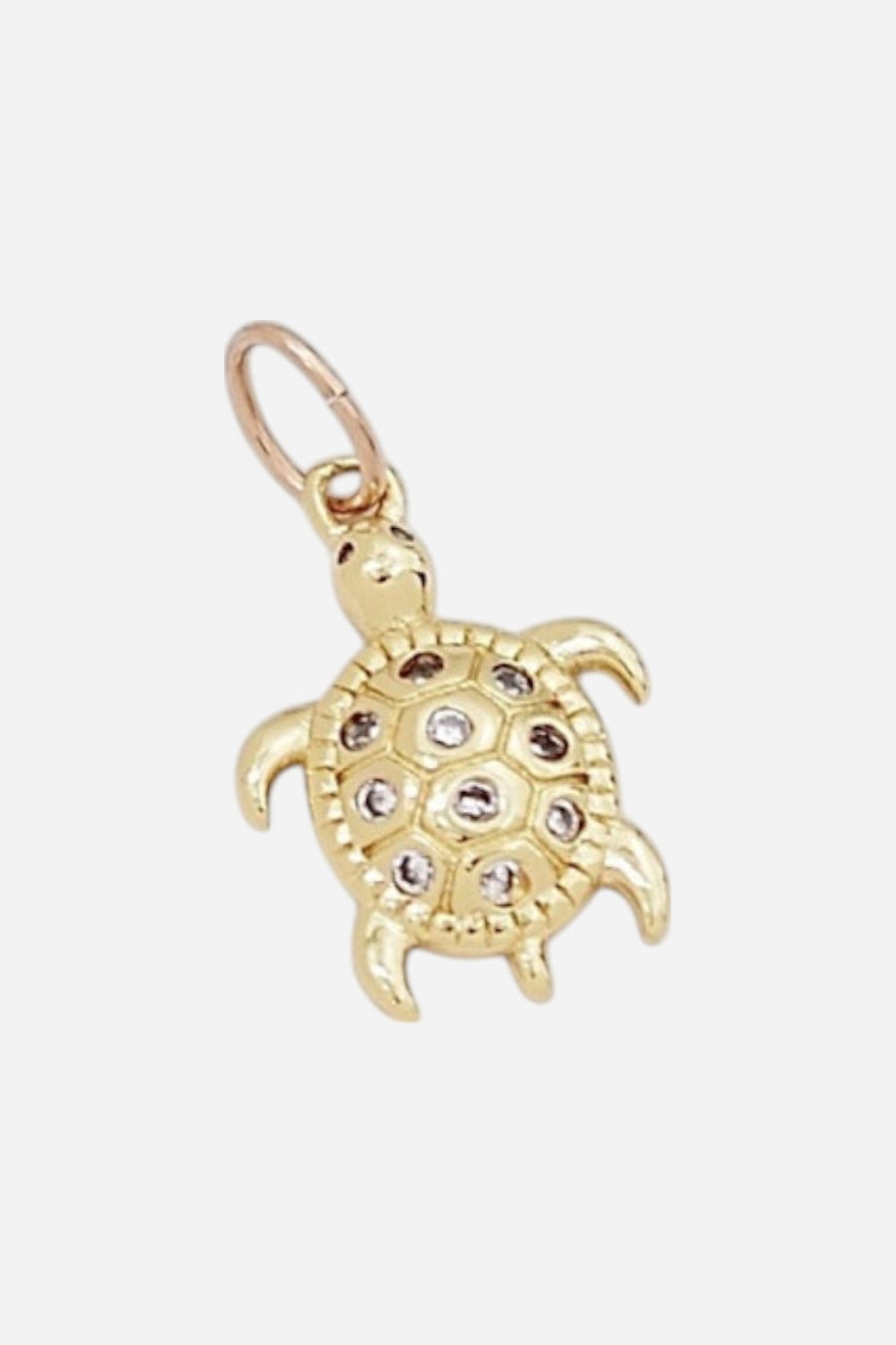 Farrah B Pave Turtle Charm