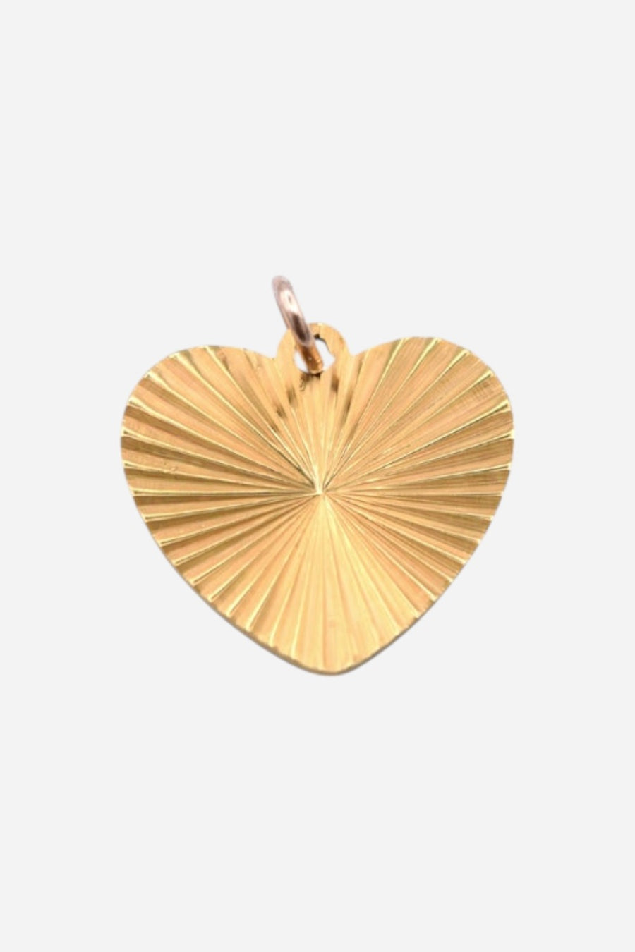 Farrah B Textured Heart Charm - Gold