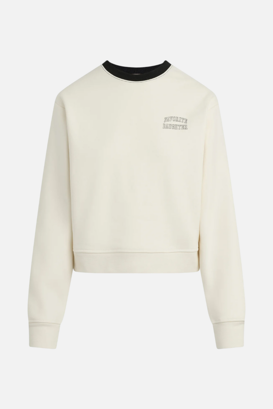 Favorite Daughter Collegiate Chest Classic Sweatshirt in Ivory