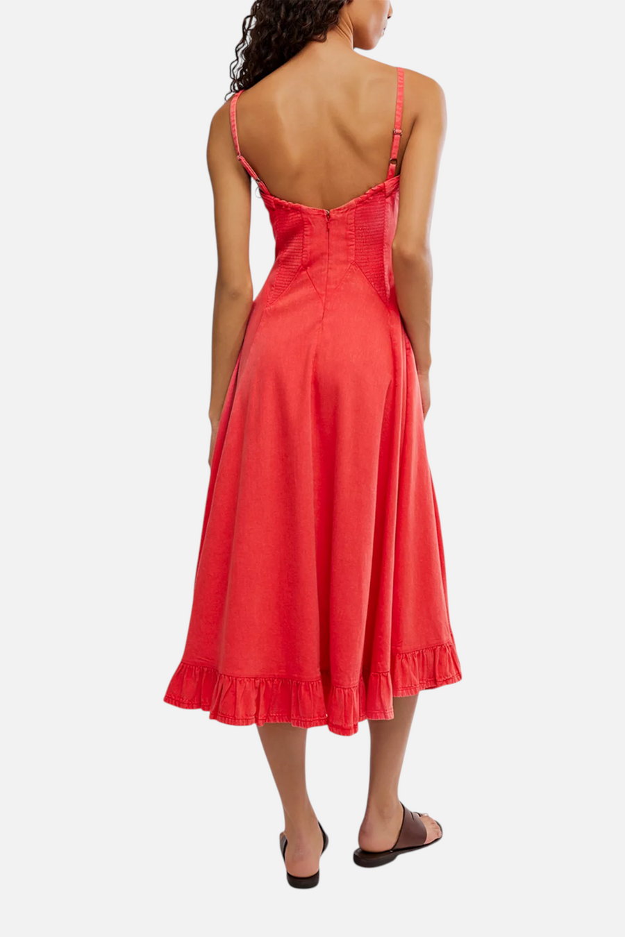 Free People Another Season Midi Dress in Sour Sweet