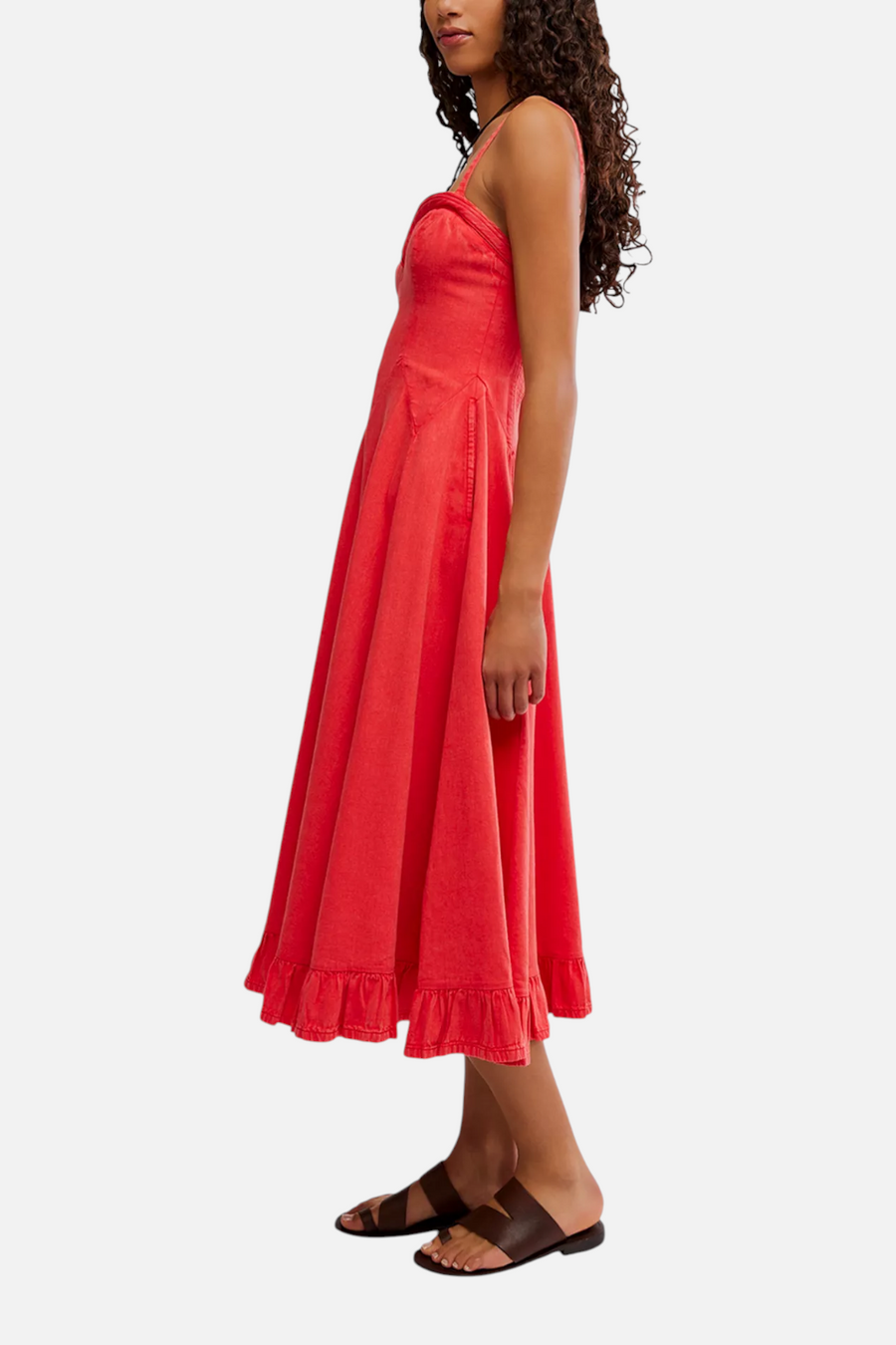 Free People Another Season Midi Dress in Sour Sweet