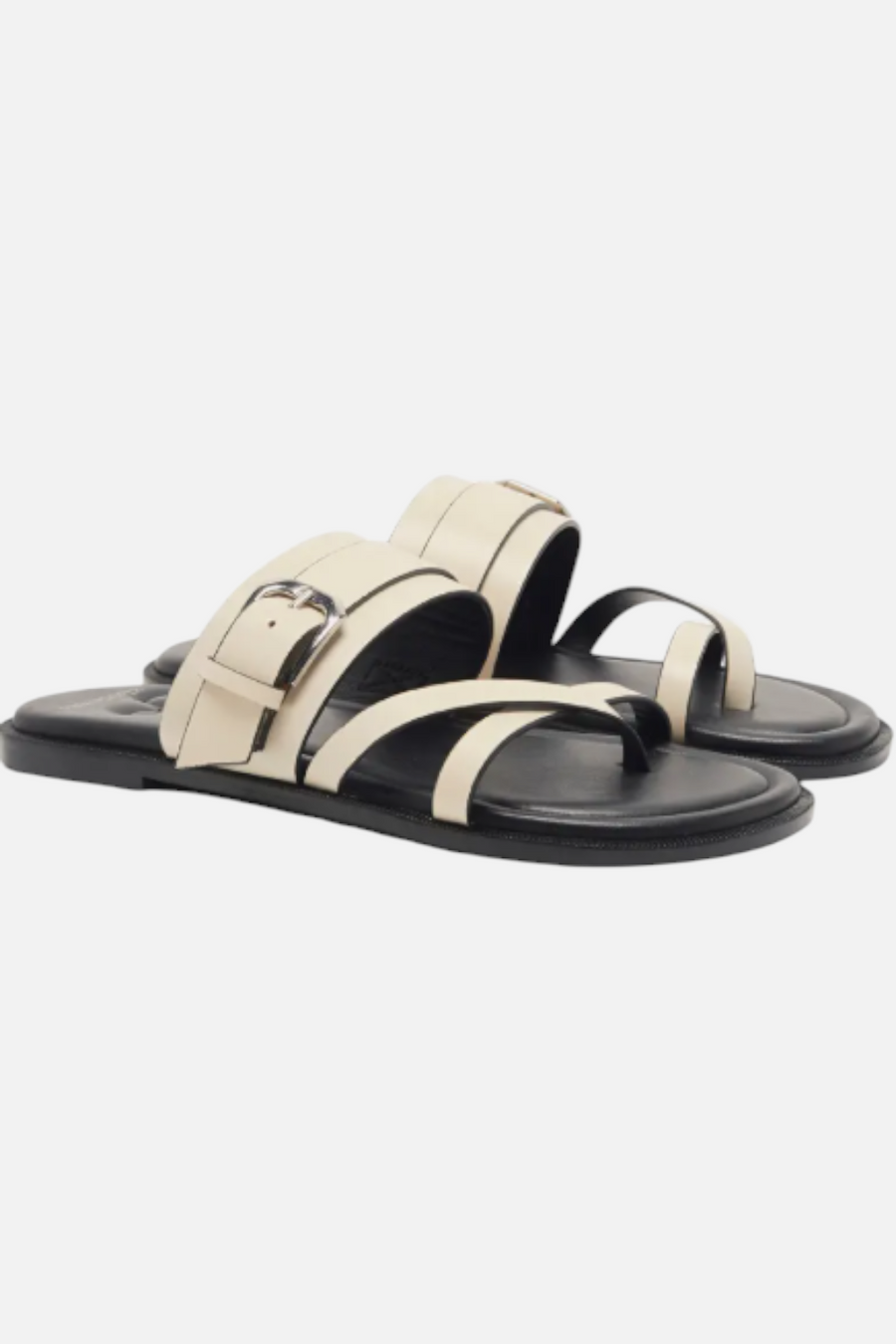 Free People Belted Cross Strap Sandal in Bone
