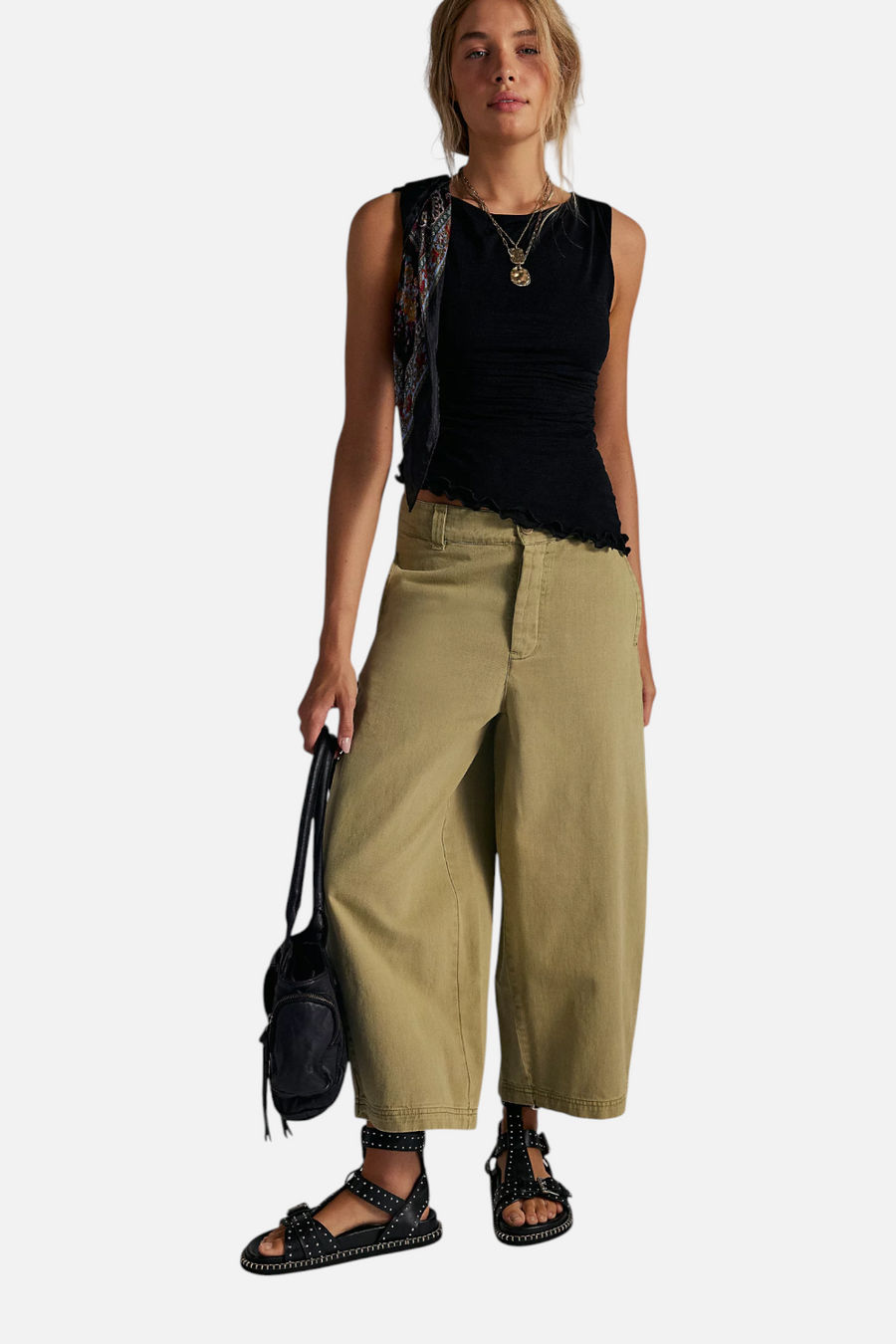 Free People Laydown Chino Pant in Aloe