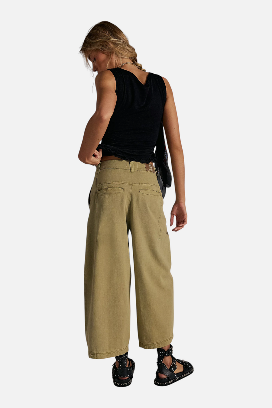 Free People Laydown Chino Pant in Aloe
