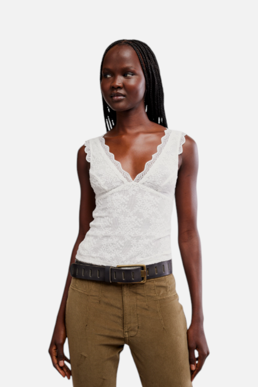 Free People Loved You First Lace Cami in Tea