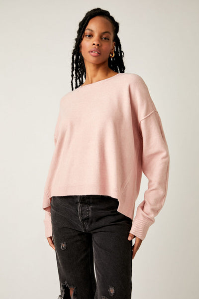 Free People Luna Pullover in Pink Lotus – CHROME