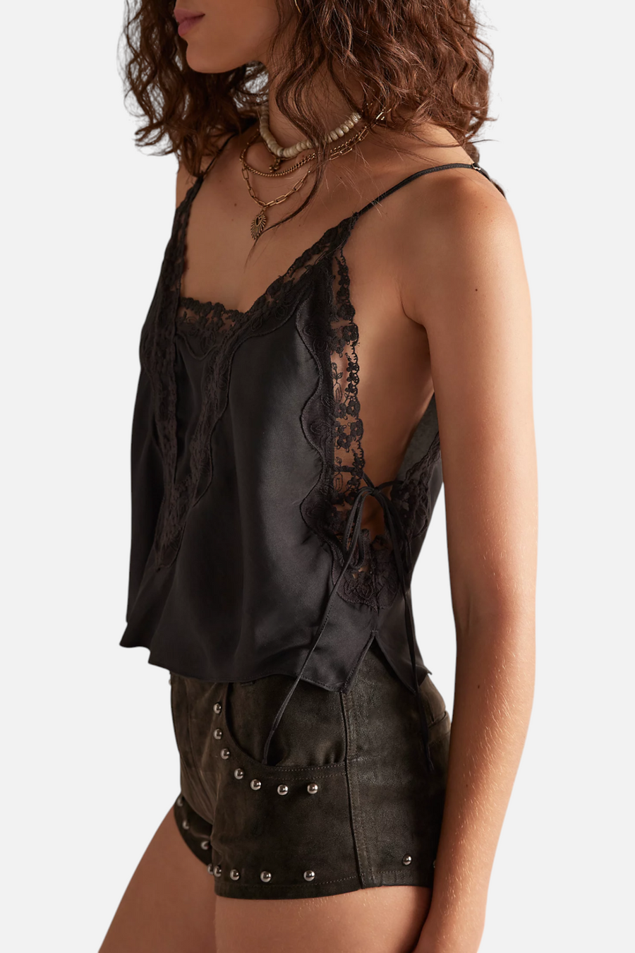 Free People Someone Like You Cami in Black