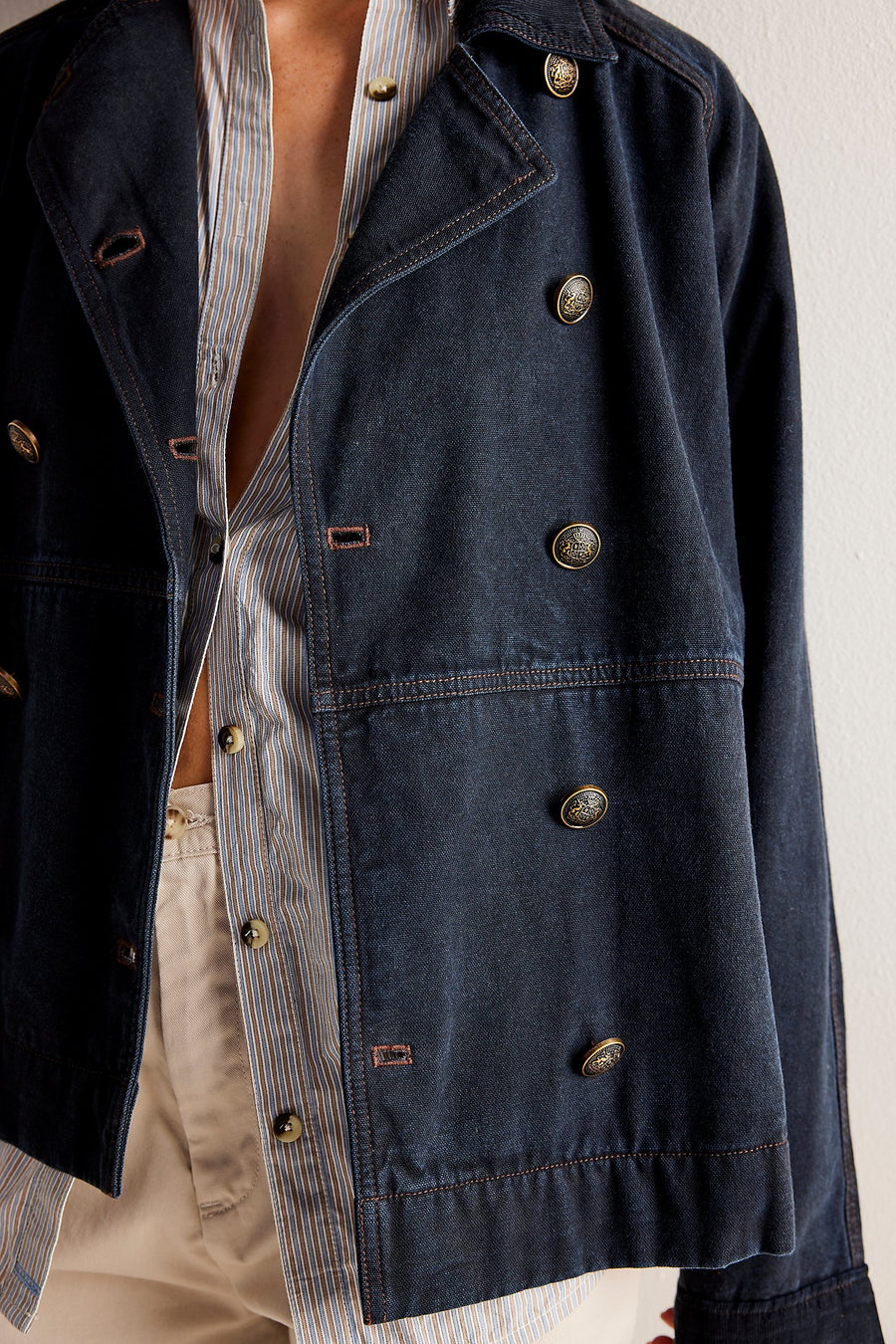 Free People Viva Surplus Jacket in Black