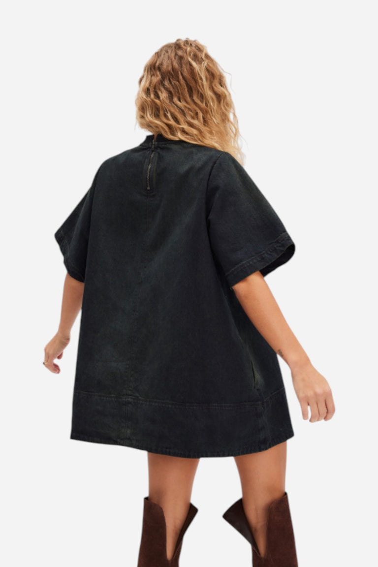 Free People Harlow Mini Dress in Anthracite – CHROME