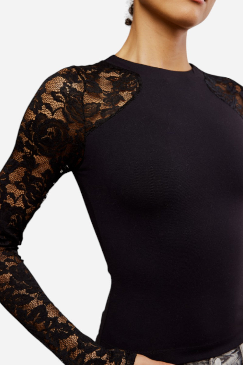 Free People No Excuses Long Sleeve in Black – CHROME