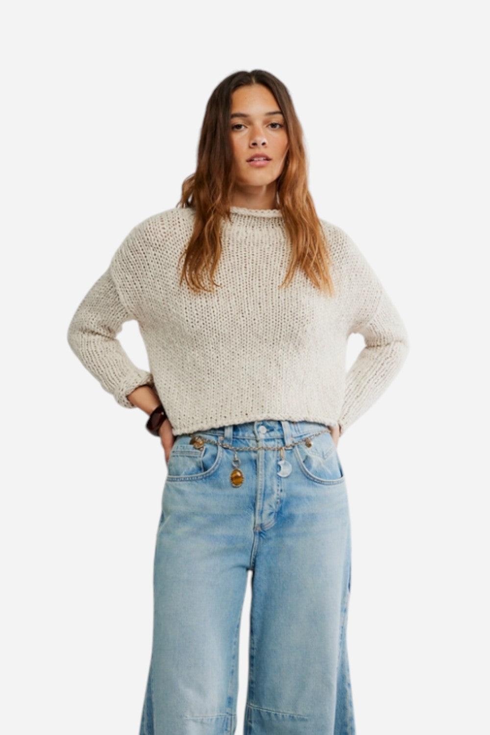 (取寄) フリーピープル レディース オパール セーター Free People women Opal Sweater Tea Free People Opal Rollneck Sweater in Tea – CHROME