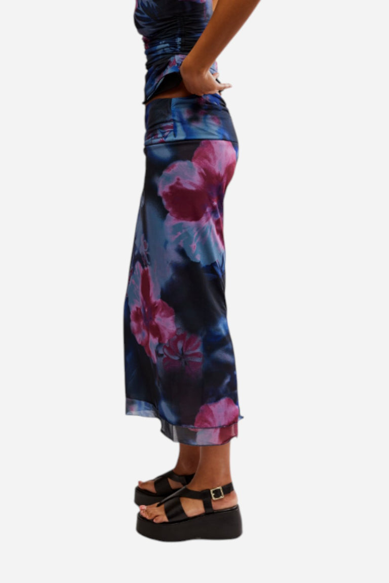 free people mesh maxi dress Free People Sunset Mesh Maxi in Night Combo – CHROME