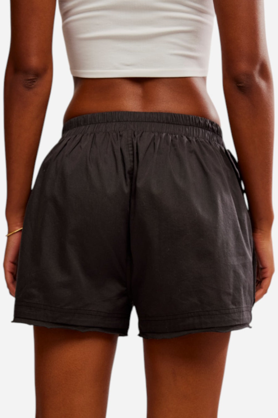 Free People We the Free Day To Day Solid Boxers in Washed Black