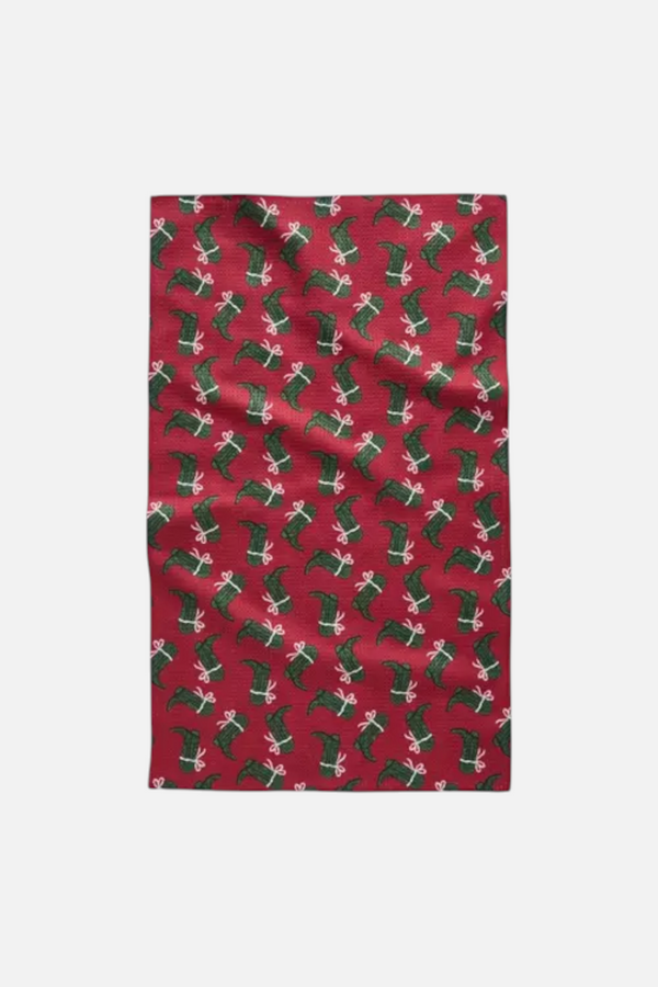 Geometry Towels Merry Boots Tea Towel