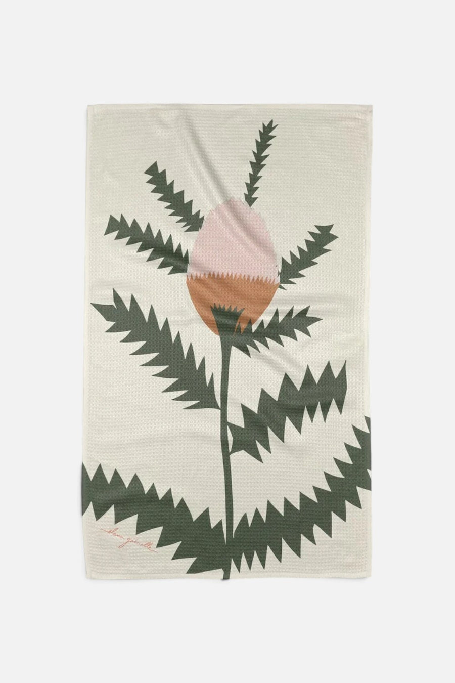 Geometry Towels Painted Patch tea towel, alternate view