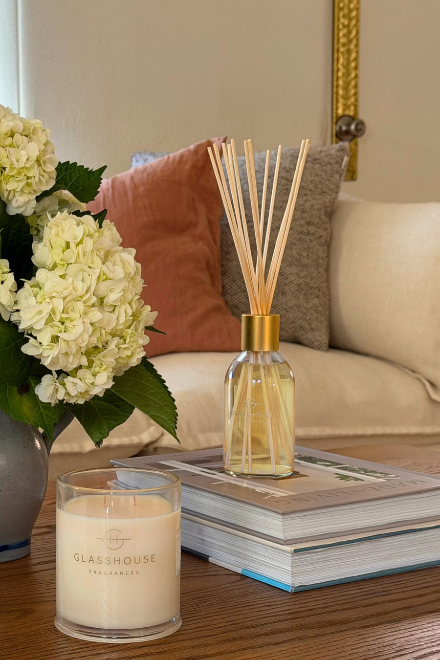 Glasshouse Flower Therapy Reed Diffuser, 8.4 oz, alternate view 2