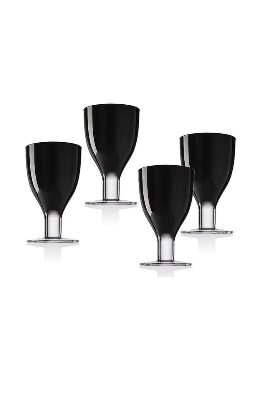 Godinger Galley Goblets in Black - Set of 4