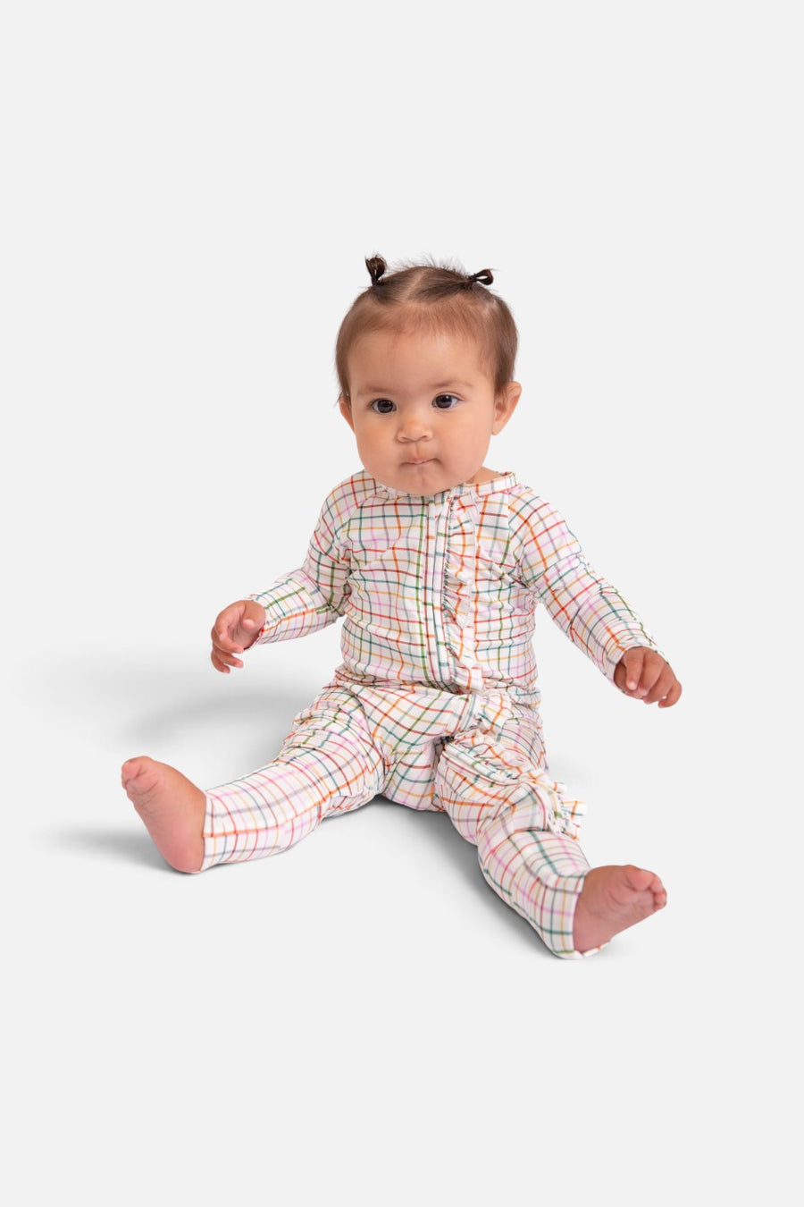 Goosies Long Sleeve Zip PJs in AJ Plaid