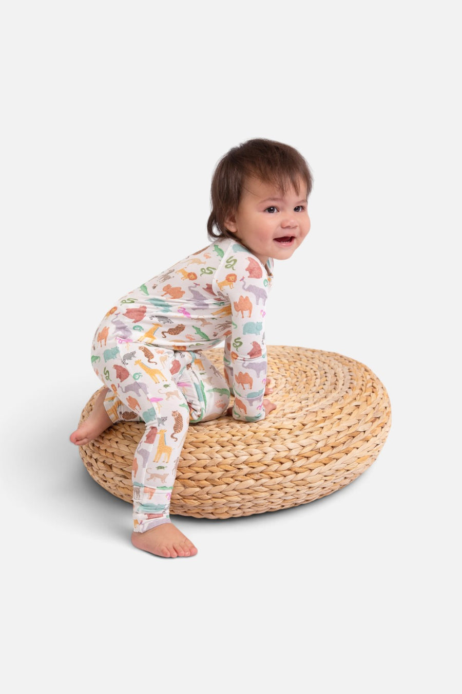 Goosies Long Sleeve Zip PJs in Zoo Crew