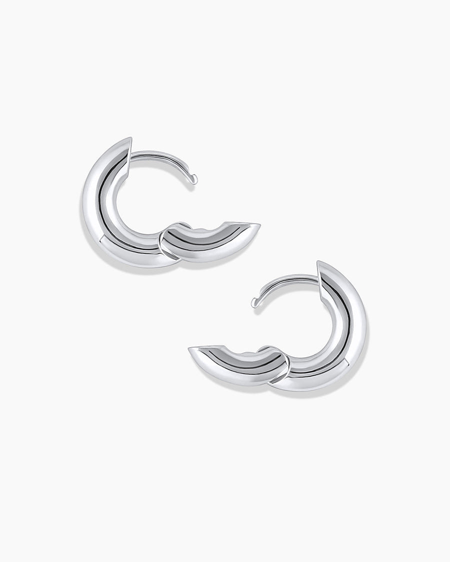 Gorjana Lou Huggies Earrings in Silver