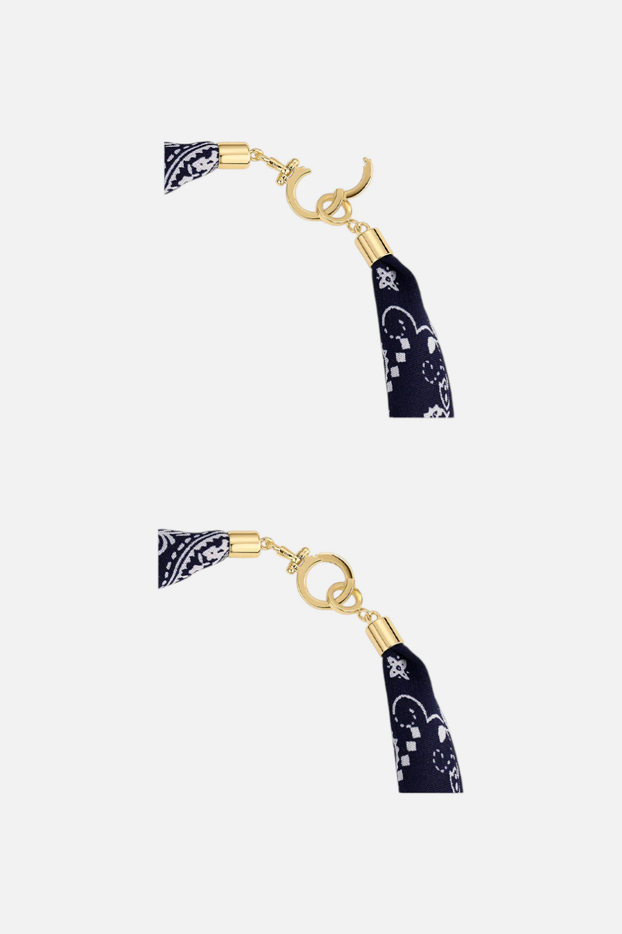Gorjana Paisley Bandana Knot Bracelet in Navy