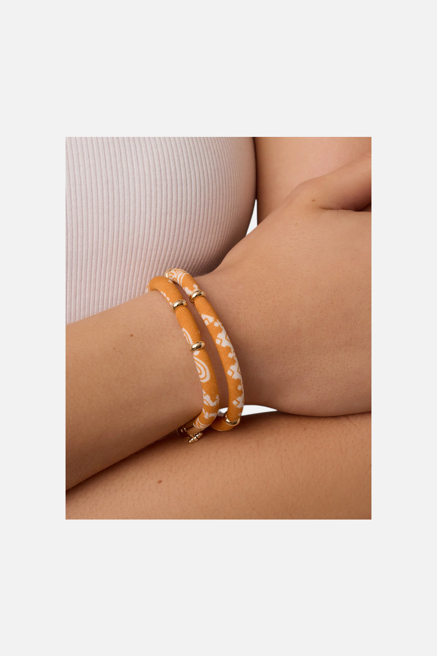 Gorjana Paisley Bandana Wrap Bracelet in Yellow