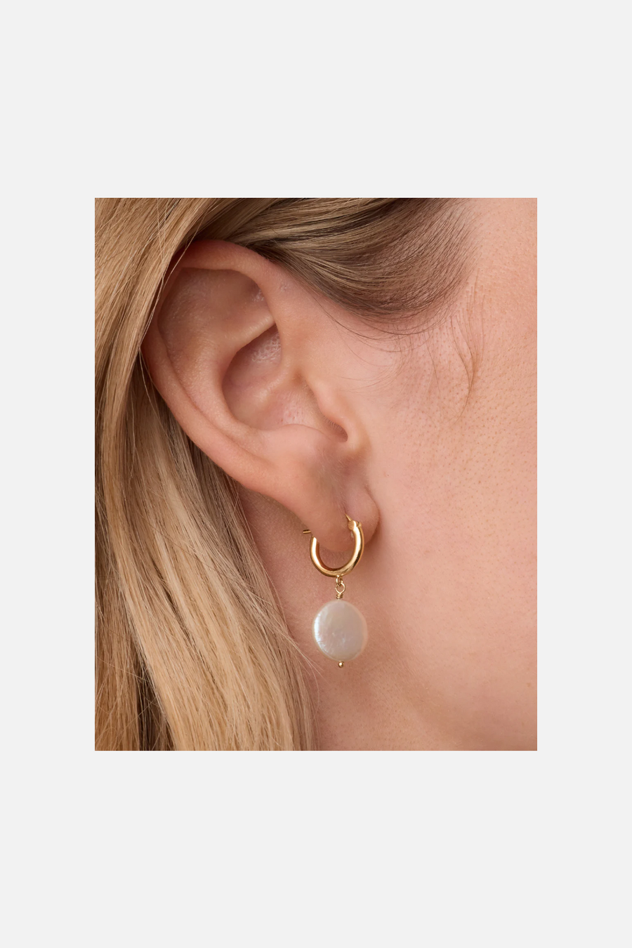Gorjana Reese Pearl Huggies Earrings