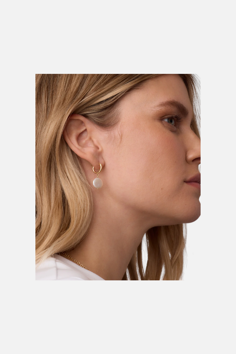 Gorjana Reese Pearl Huggies Earrings