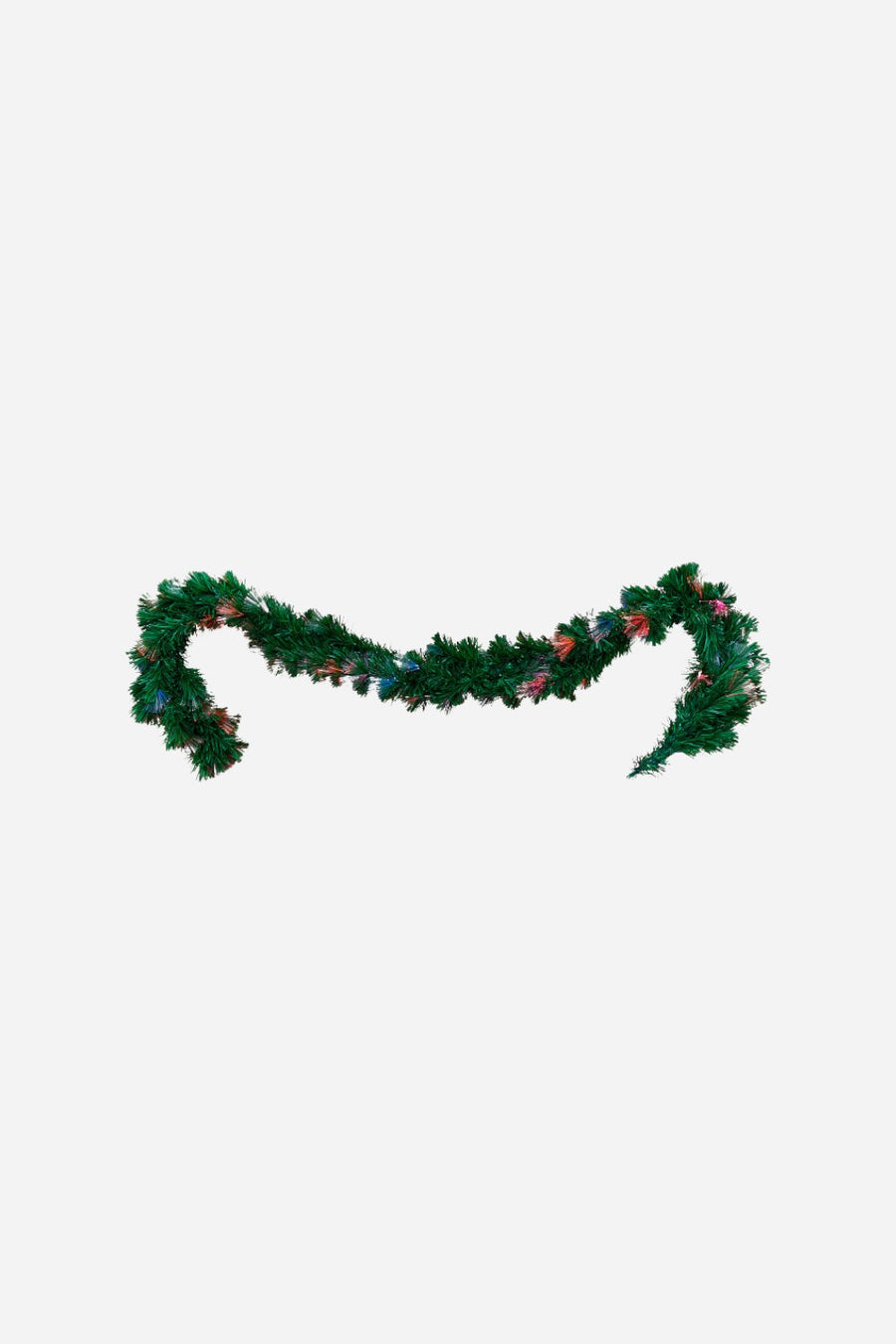 Green Light-Up Fiber Optic Mantle Garland, 78.75''