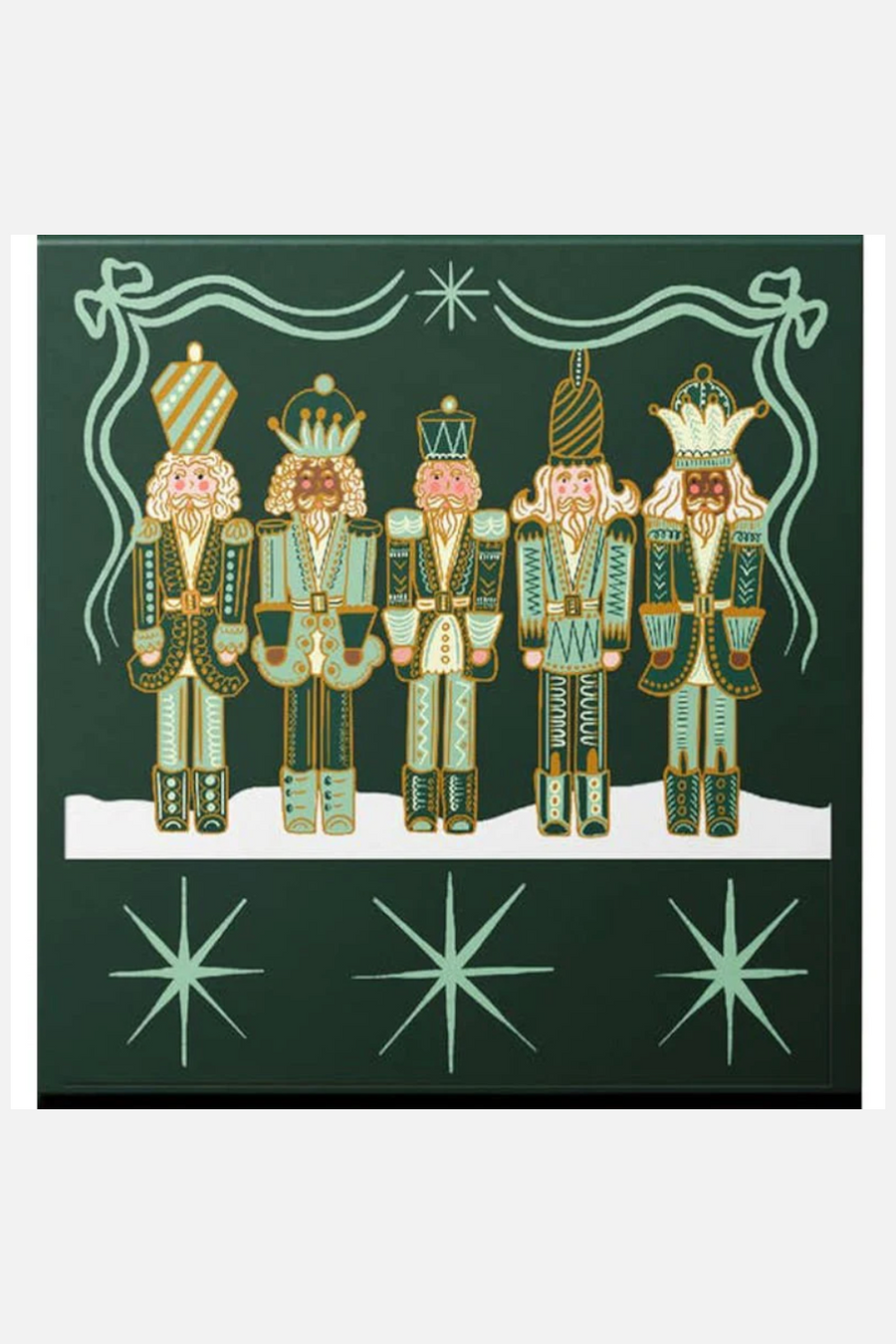 One & Only Paper Green Nutcracker Printed 10 Stem Matchbook