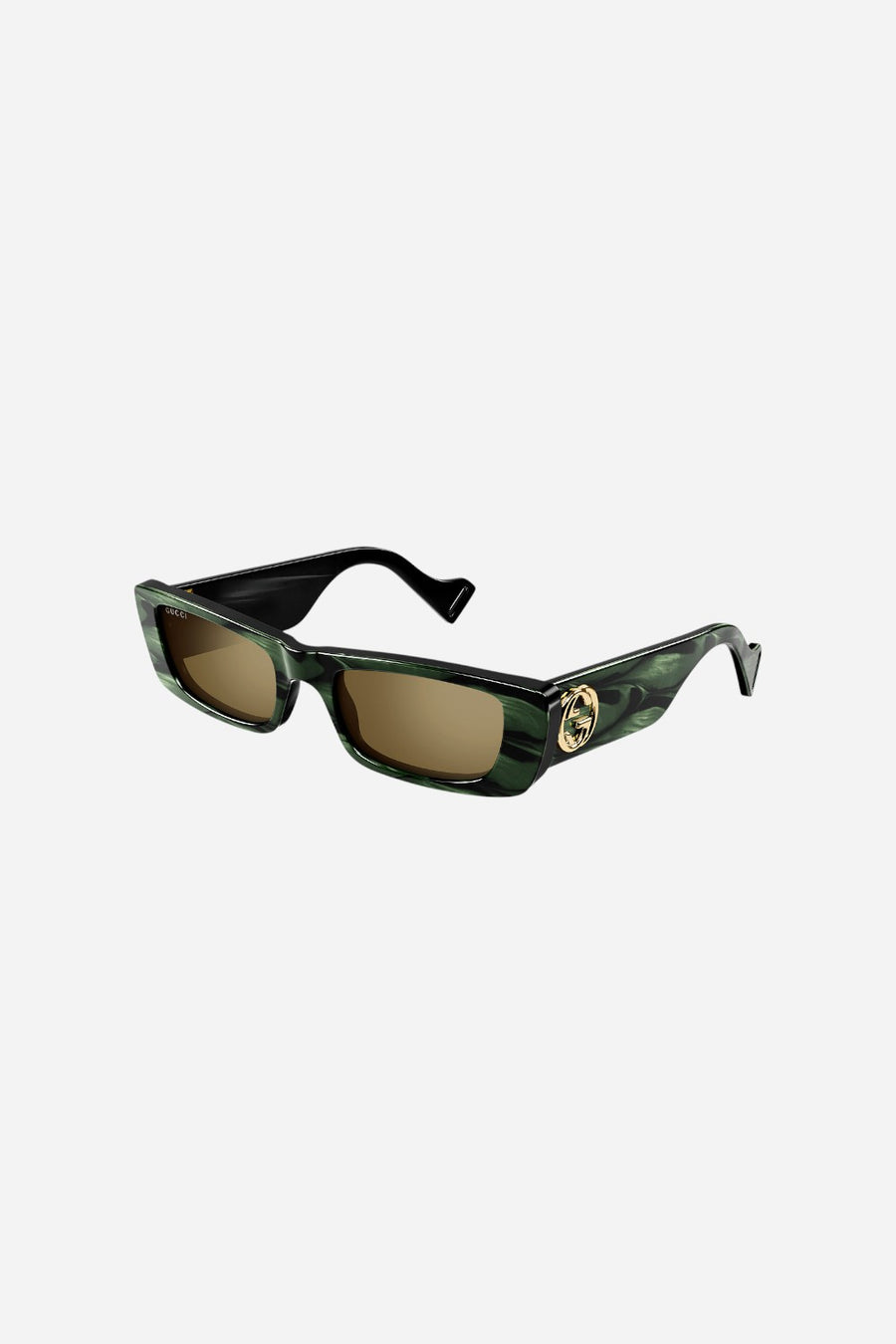Gucci Green Rectangle Sunglasses - Gg0516s-014 52