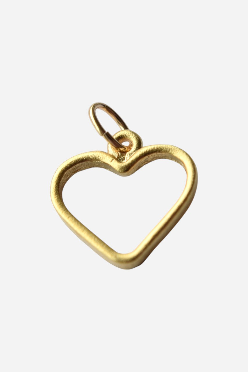 Farrah B Large Open Heart Charm Gold