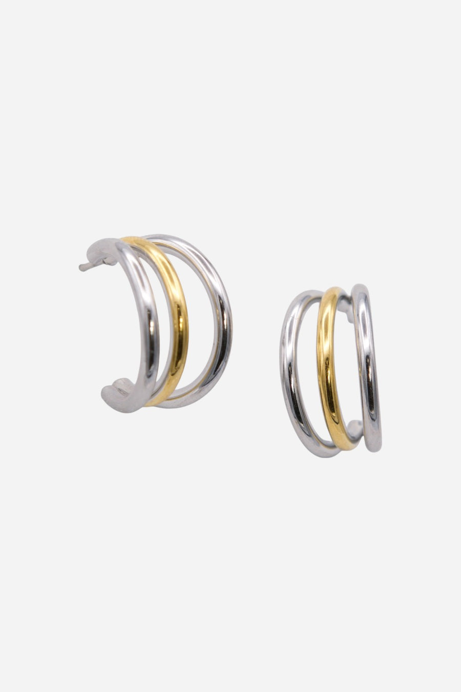 Farrah B Retrograde Earrings in Mixed Metals