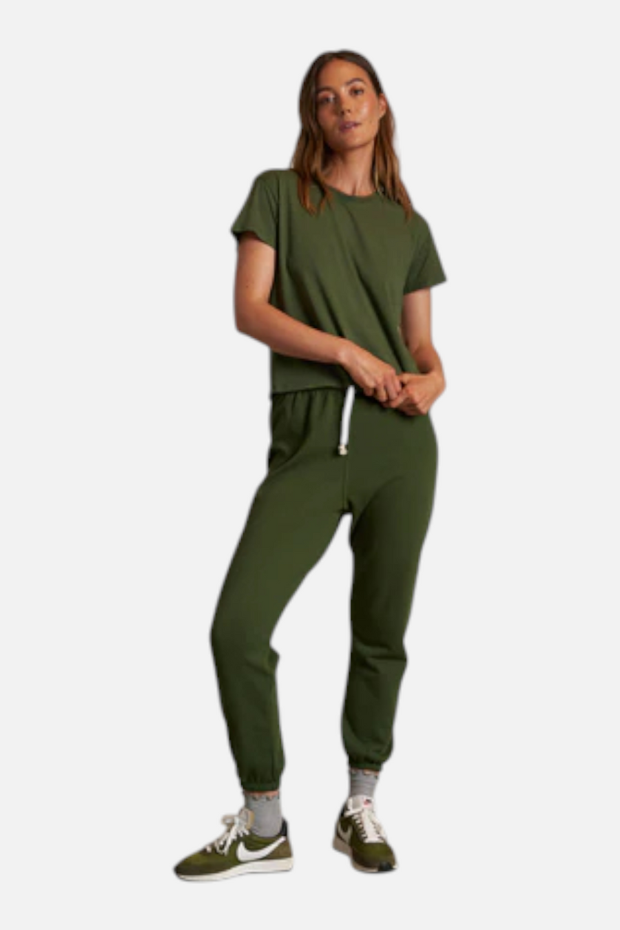 Perfect White Tee Harley Boxy Tee in Fern Green